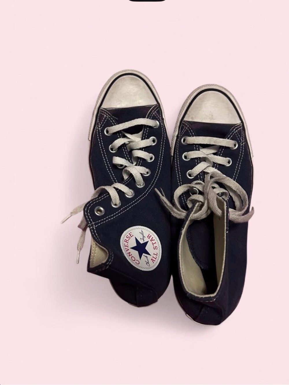 Converse Kids Navy and White Canvas High-Top Sneakers